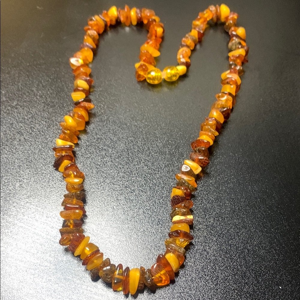 Vintage Baltic Amber Chips Collar Necklace